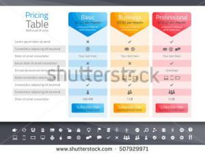 stock-vector-light-pricing-table-with-options-icon-set-included-507929971